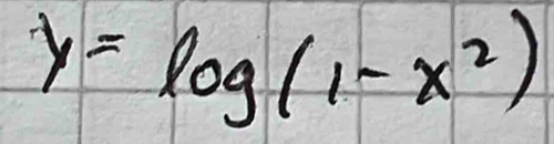 y=log (1-x^2)