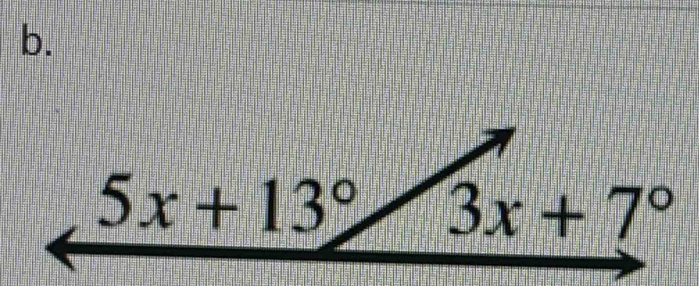 5x+13° 3x+7°