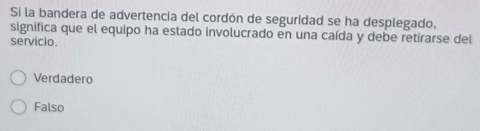Resuelto:Si la bandera de advertencia del cordón de seguridad se ha ...