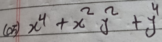 (an) x^4+x^2y^2+y^4