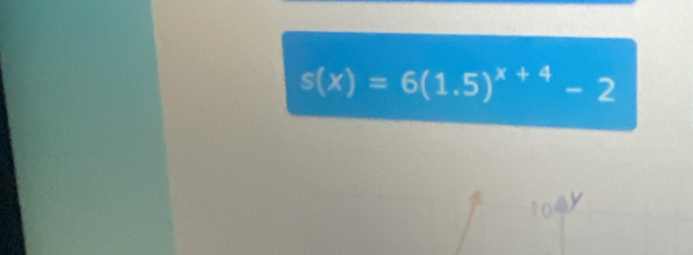 s(x)=6(1.5)^x+4-2
10 y