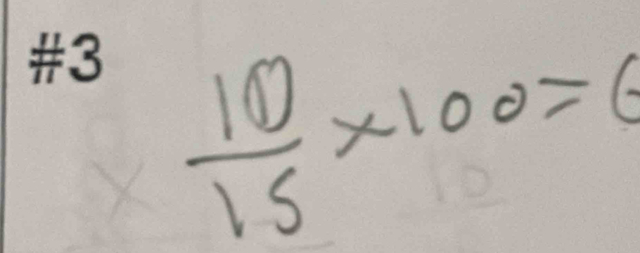  10/15 * 100=6