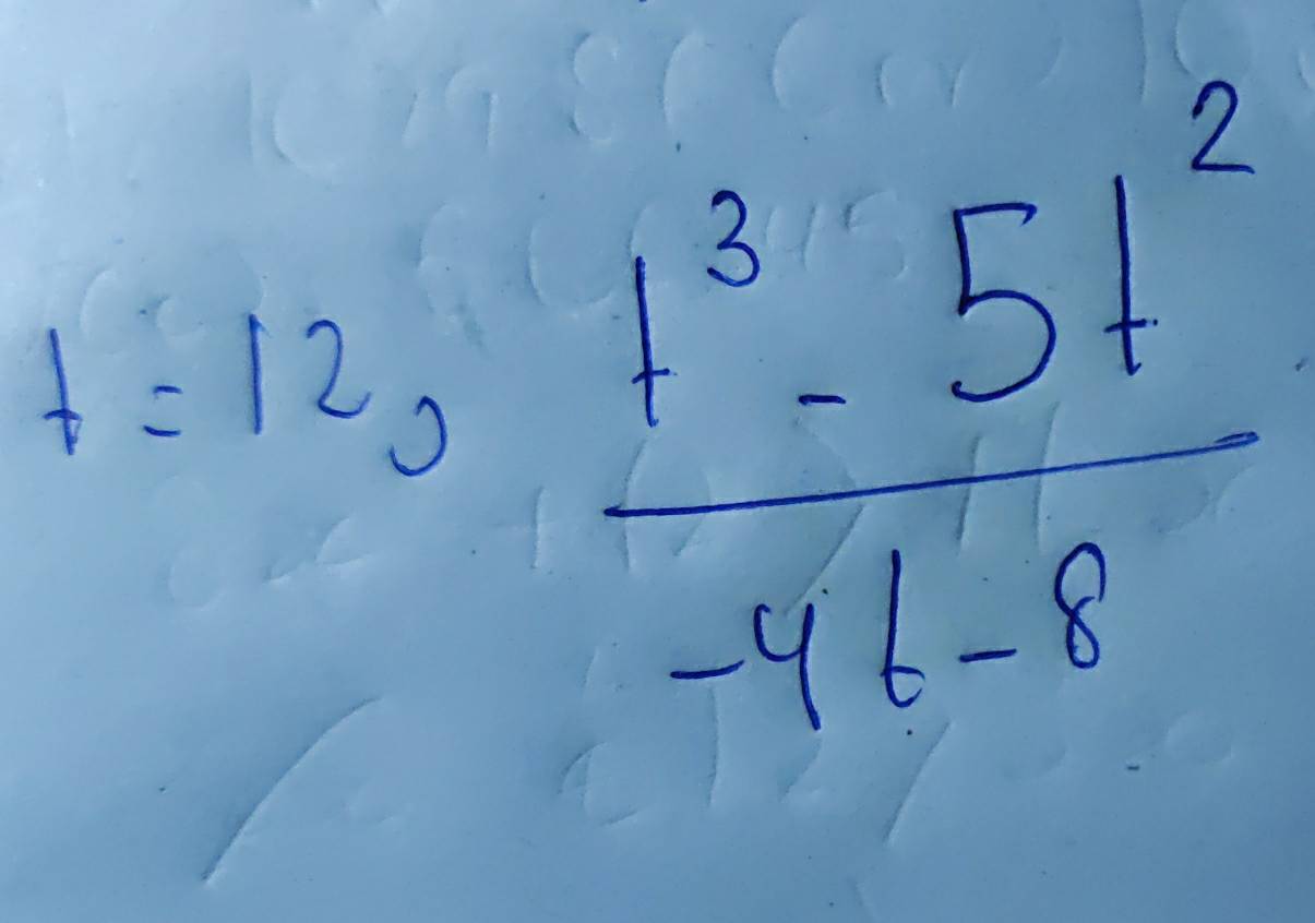 4=120 (t^3-5t^2)/-4t-8 