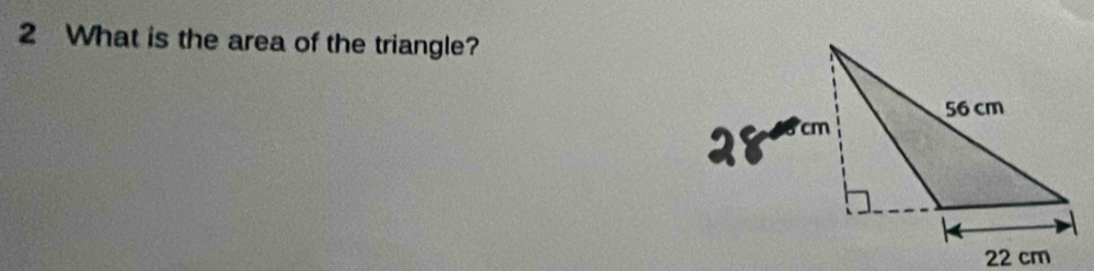 What is the area of the triangle?