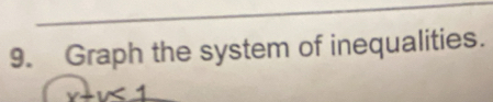 Graph the system of inequalities.