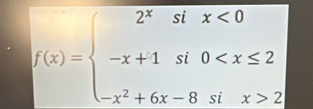 f(x)=beginarrayl 2^xstx<0 -x+1si0 2endarray.