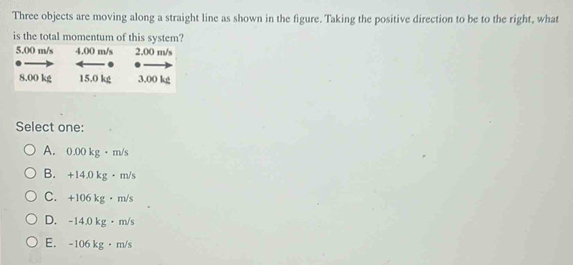 Solved: Three objects are moving along a straight line as shown in the ...