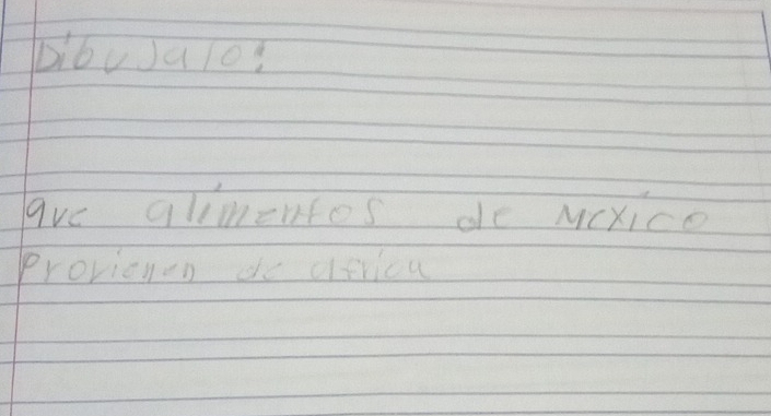 bibuJale? 
ave alimenfes de Mcxice 
Prorionen do dfrica