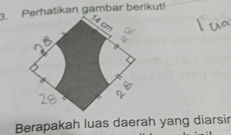 Berapakah luas daerah yang diarsir