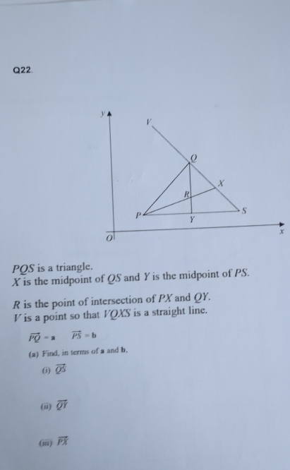 Solved: PQS is a triangle. X is the midpoint of QS and Y is the ...