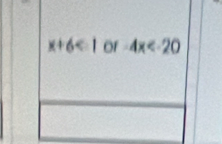 x+6<1</tex> of 4x