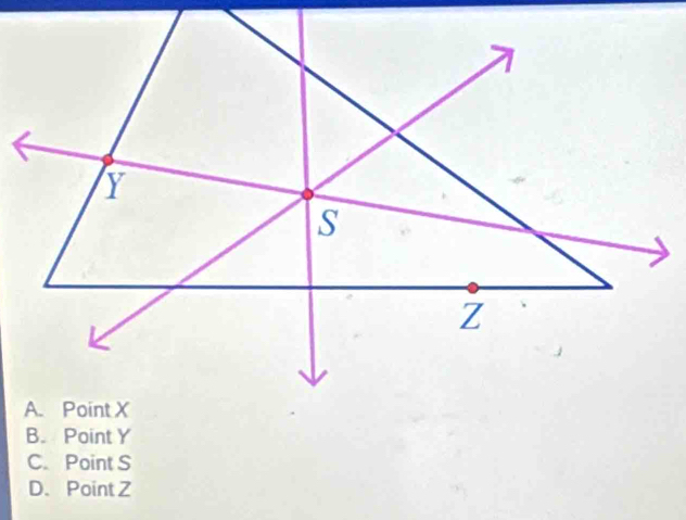C. Point S
D. Point Z