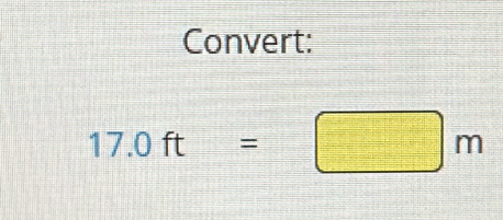 Convert: 
17.( ) + = □ m