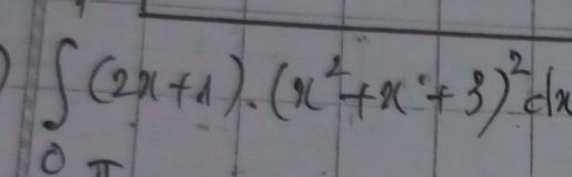 ∈t (2x+1)· (x^2+x+3)^2dx