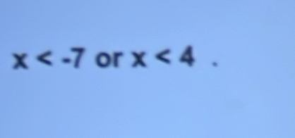 x or x<4</tex> .