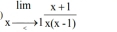 limlimits _xto 1 (x+1)/x(x-1) 