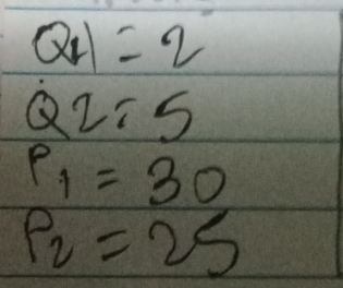 QH=2
Q2:5
P_1=30
P_2=25