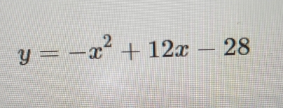 y=-x^2+12x-28