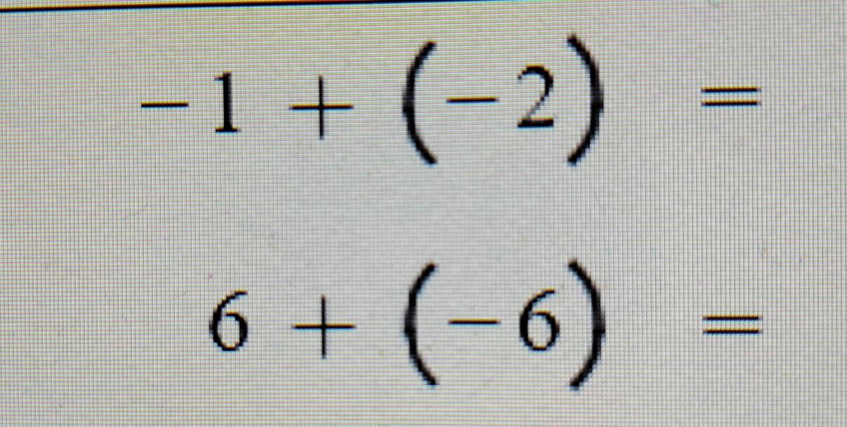 -1+(-2)=
6+(-6)=