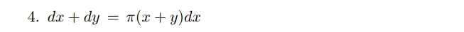 dx+dy=π (x+y)dx