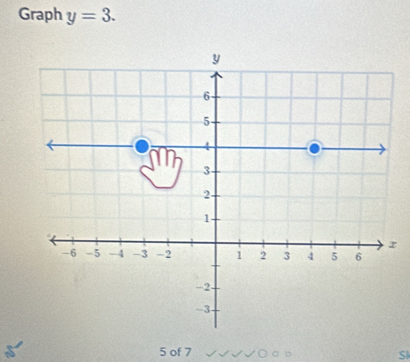 Graph y=3.
5 of 7 Sk