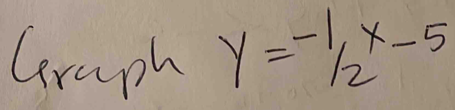 Graph
y=-1/2x-5