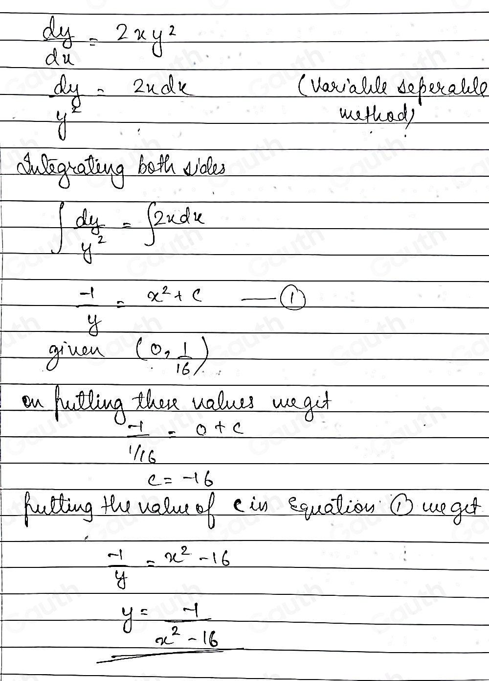 Solved: Solve the differential equation with the given initial ...