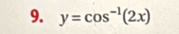 y=cos^(-1)(2x)