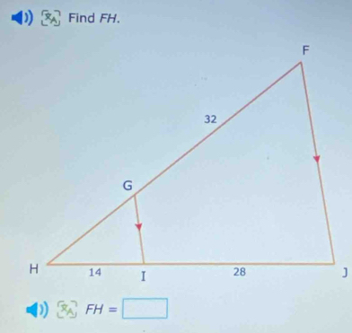 Find FH. 
D) _A=FH=□