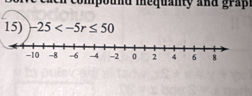 compound iequanty and grap 
15) -25