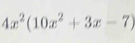 4x^2(10x^2+3x-7)