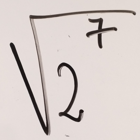 12^7 
1
frac 1/2(x^1/2