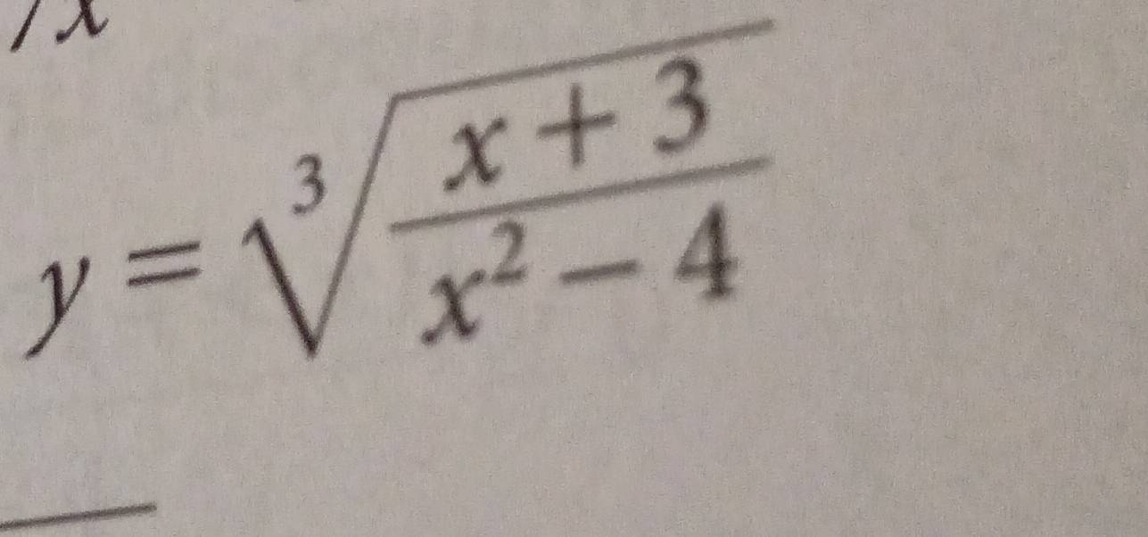 y=sqrt[3](frac x+3)x^2-4