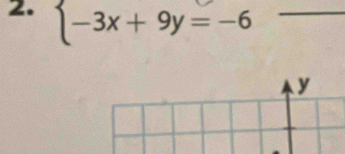 beginarrayl -3x+9y=-6endarray. _
y