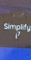 Simplify
P