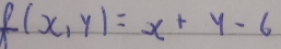 f(x,y)=x+y-6