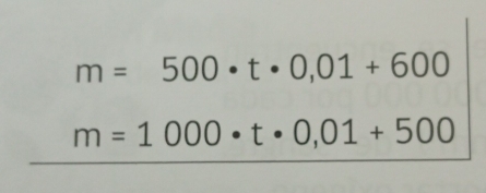 m=500· t· 0,01+600
m=1000· t· 0,01+500