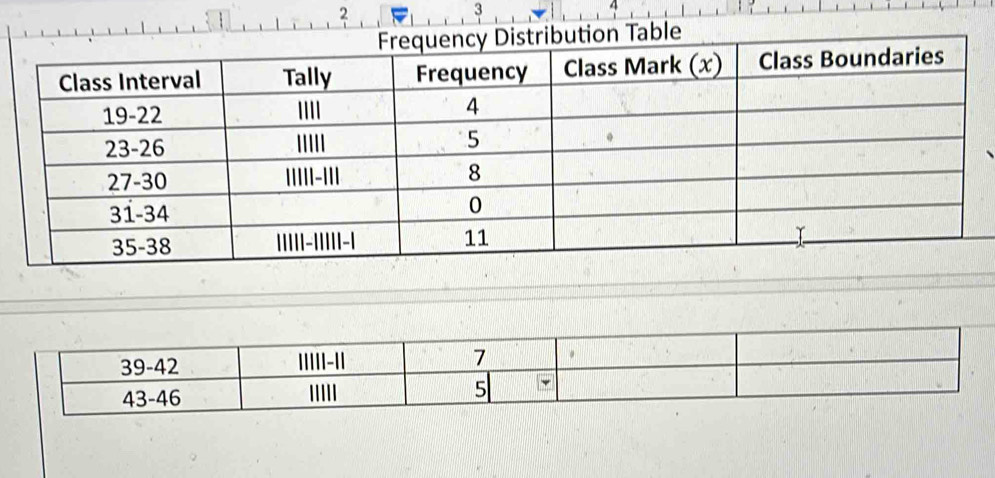 2 
3 
Table