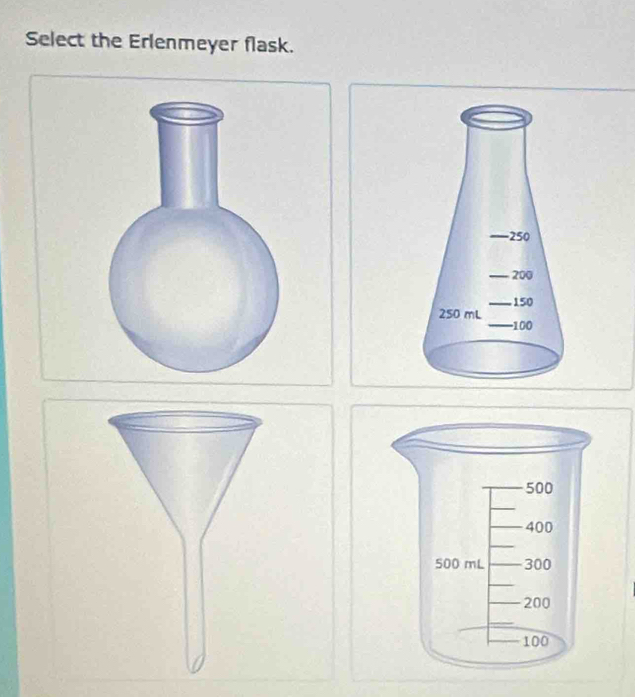 Select the Erlenmeyer flask.