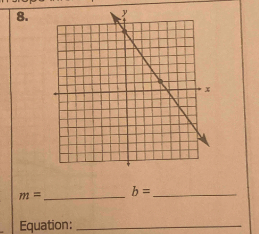 m= _
b= _ 
Equation:_