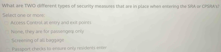 Solved: What are TWO different types of security measures that are in ...