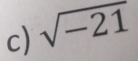 sqrt(-21)