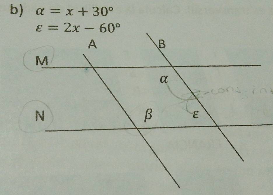 alpha =x+30°