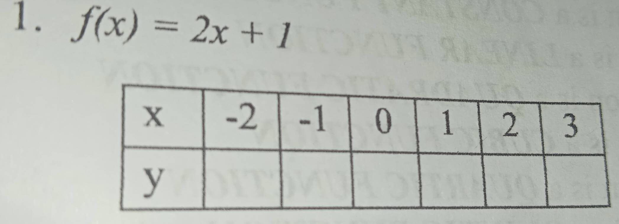 f(x)=2x+1