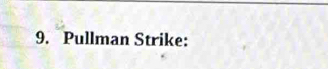 Pullman Strike: