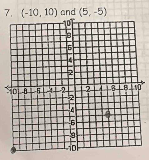 (-10,10) and (5,-5)