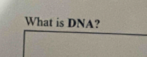 What is DNA?