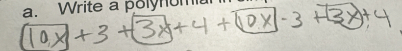 Write a polynomial