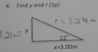 Find y and r(1p)