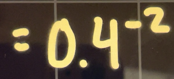 Solved: =0.4^(-2) [Math]